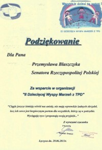 Podziękowanie od TPD w Łęczycy